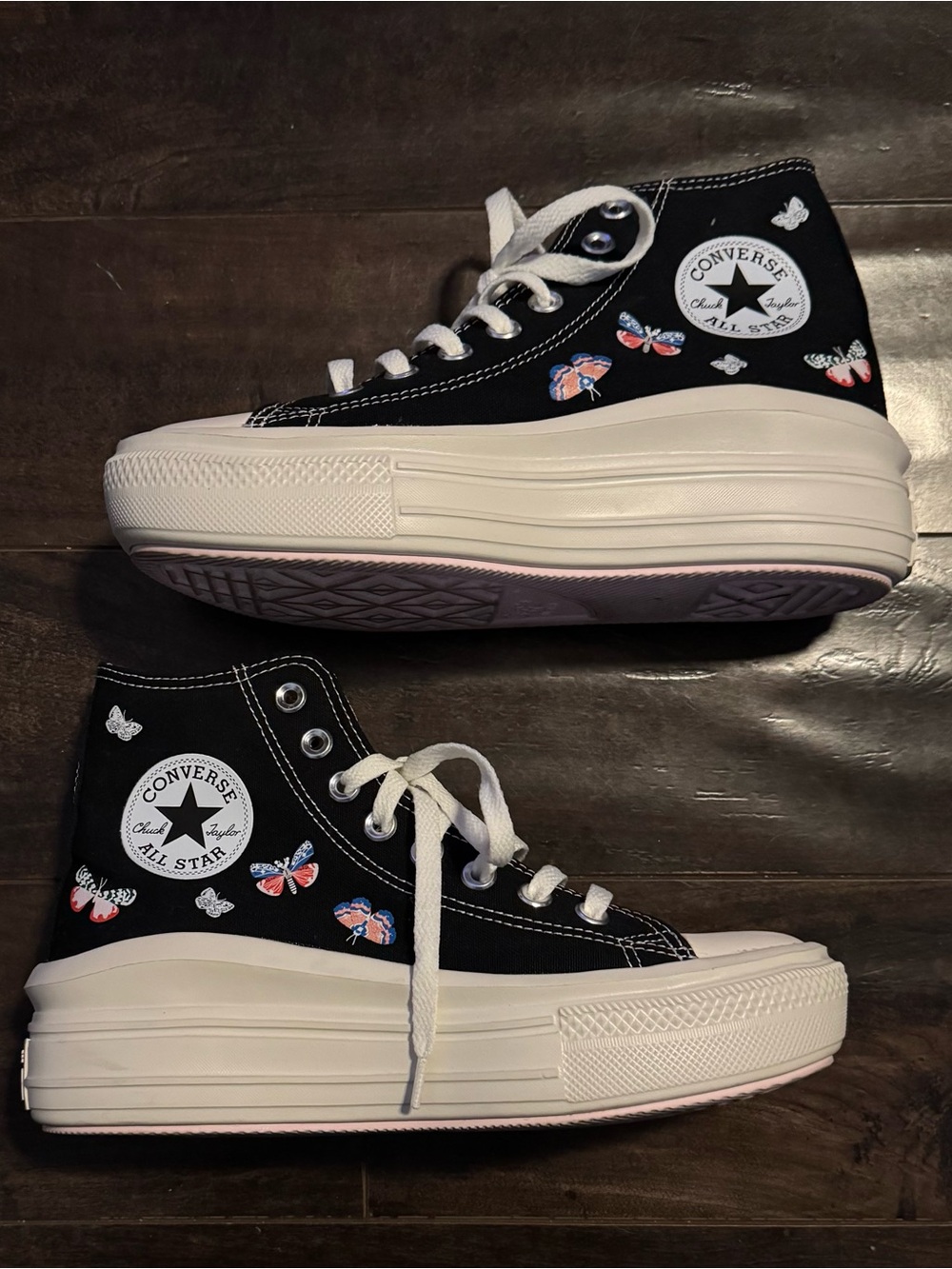 Converse Chuck Taylor All Star Move Platform High Top Lace-Up Butterfly W7.5 - Picture 3 of 7